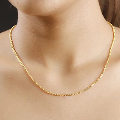 Rope Chain Necklace in 22K Yellow Gold 20 Inches 3.45 Grams