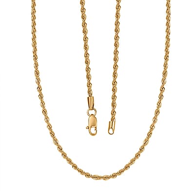 Rope Chain Necklace in 22K Yellow Gold 20 Inches 3.45 Grams