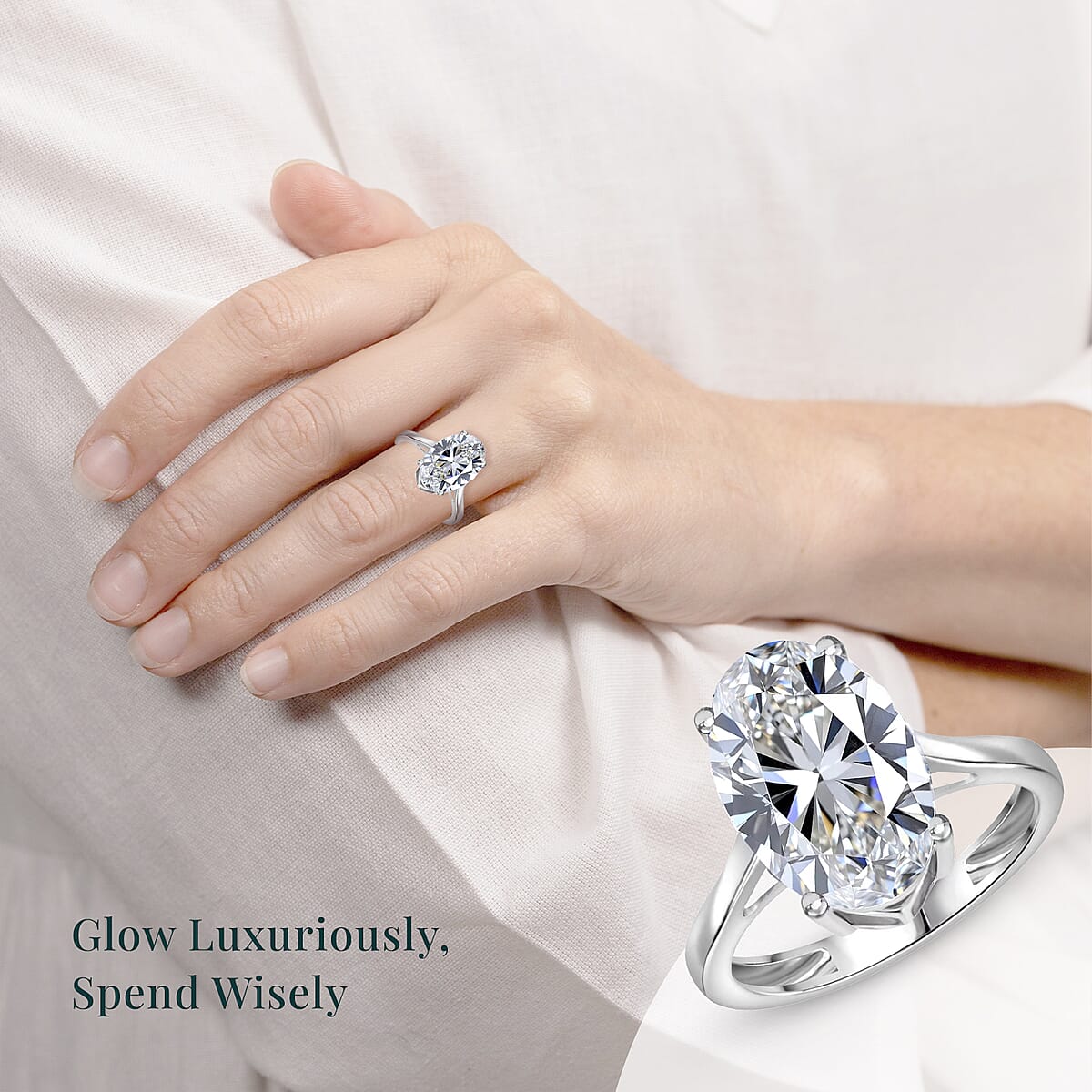 IGI Certified Luxuriant Lab Grown Diamond G VS2 3.00 ctw Solitaire Ring in 950 Platinum (Size 7.0) 4.50 Grams image number 1