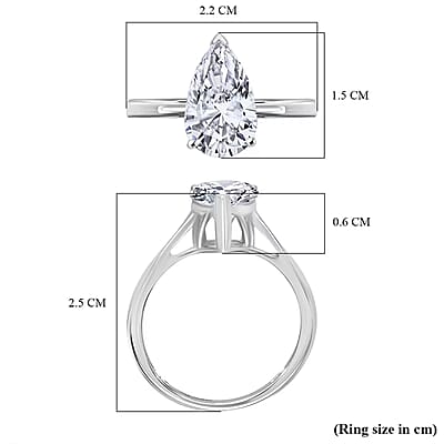IGI Certified Luxuriant Lab Grown Diamond F VS2 3.00 ctw Solitaire Ring in 950 Platinum (Del. in 10-12 Days)