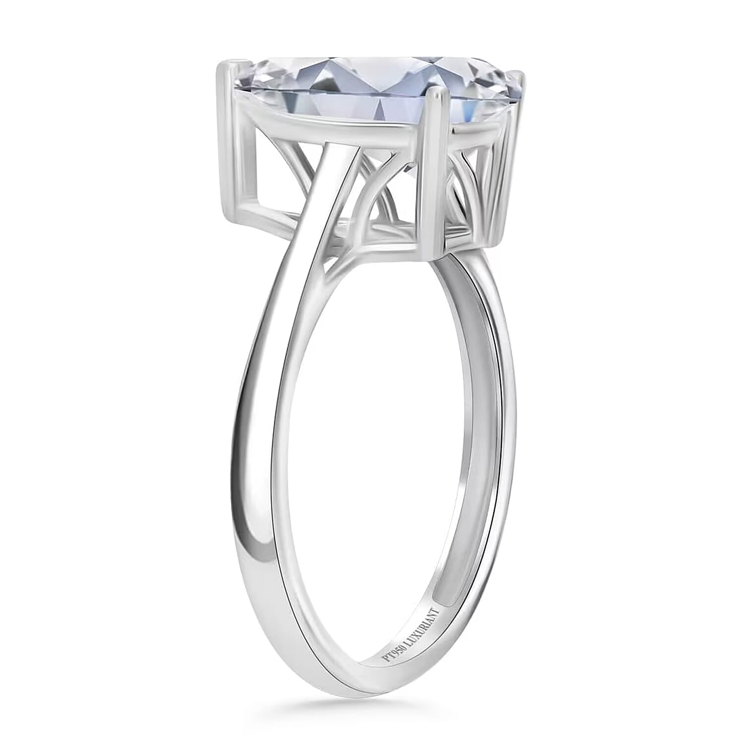 IGI Certified Luxuriant Lab Grown Diamond F VS2 3.00 ctw Solitaire Ring in 950 Platinum (Del. in 10-12 Days)