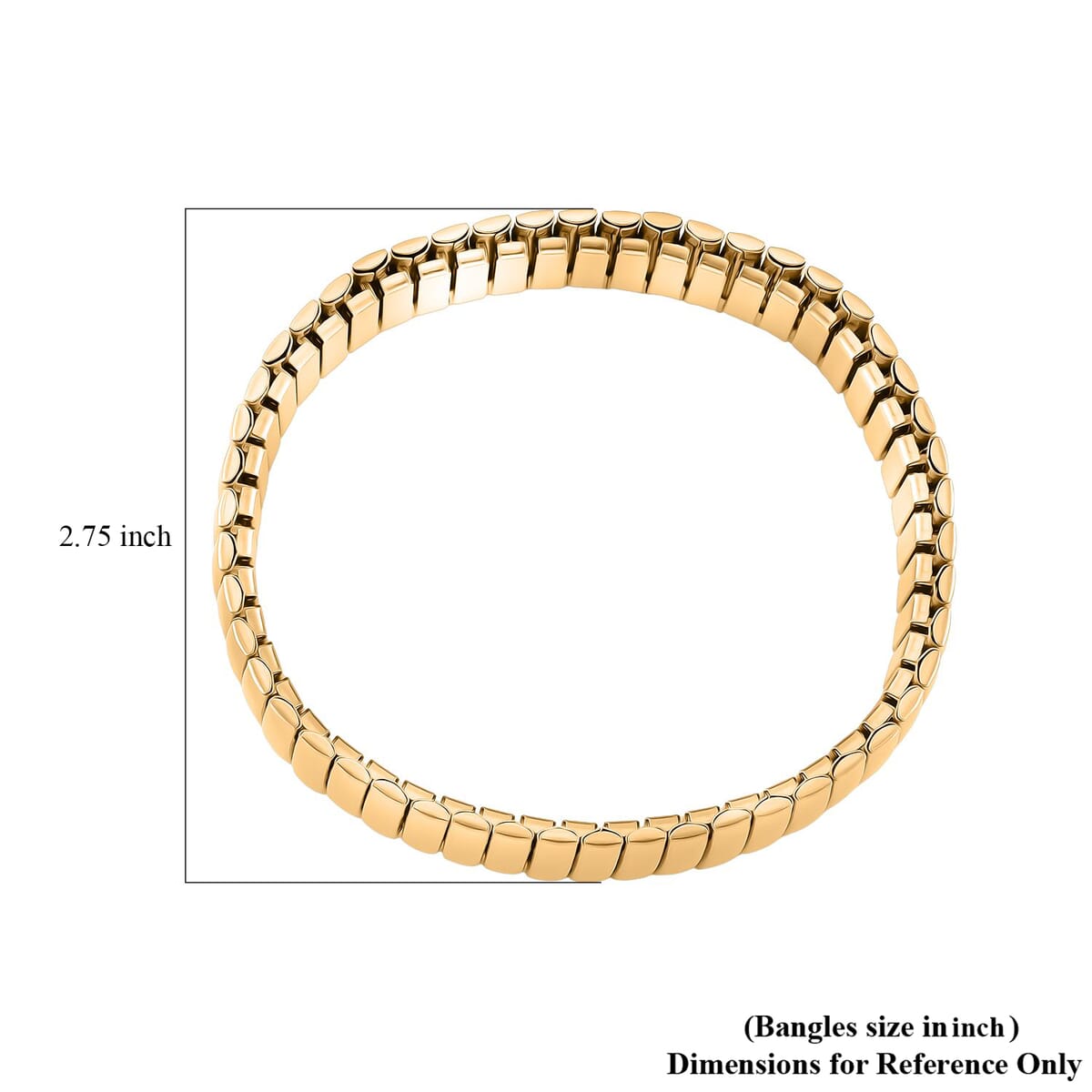 Herringbone Chain Bracelet in ION Plated YG Stainless Steel (7.5-8.0In) image number 3
