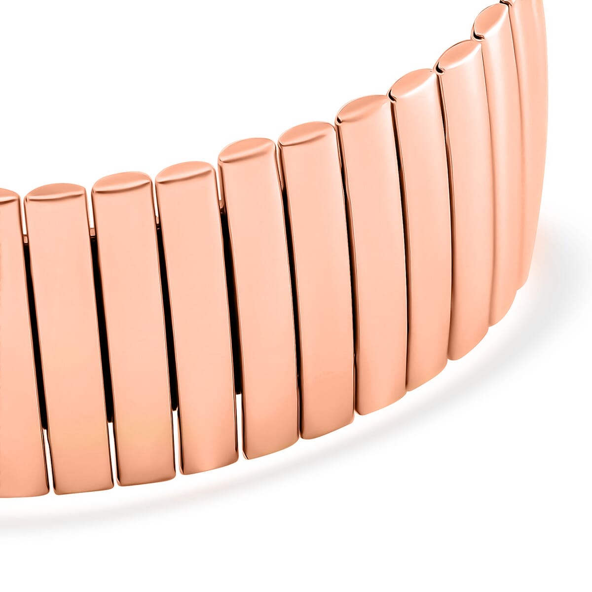 Herringbone Chain Bracelet in ION Plated RG Stainless Steel (7.5-8.0In) image number 2