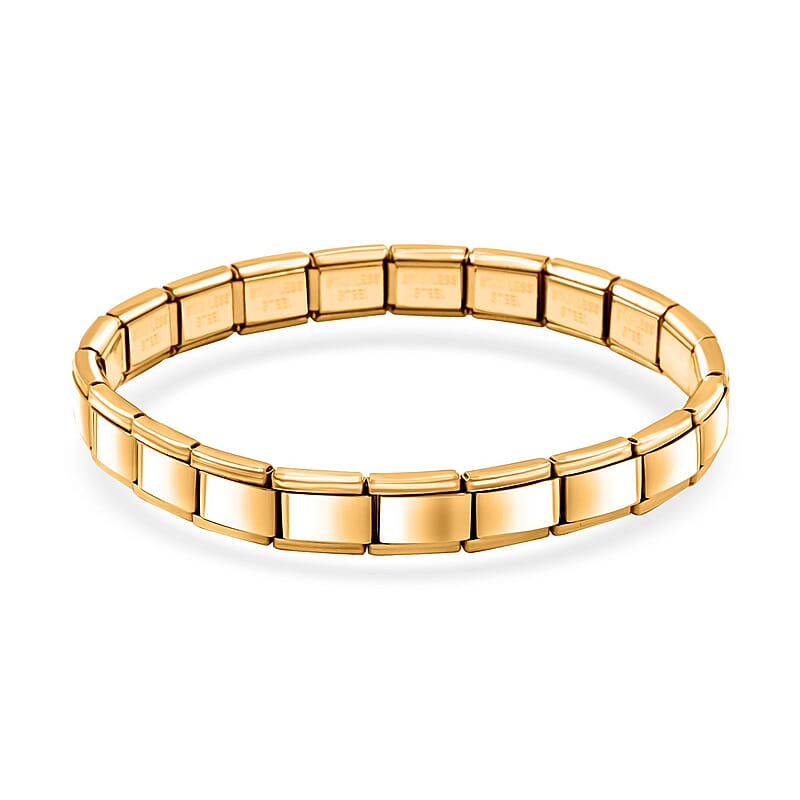 Link Chain Bracelet in ION Plated YG Stainless Steel (7.5-8.0In)