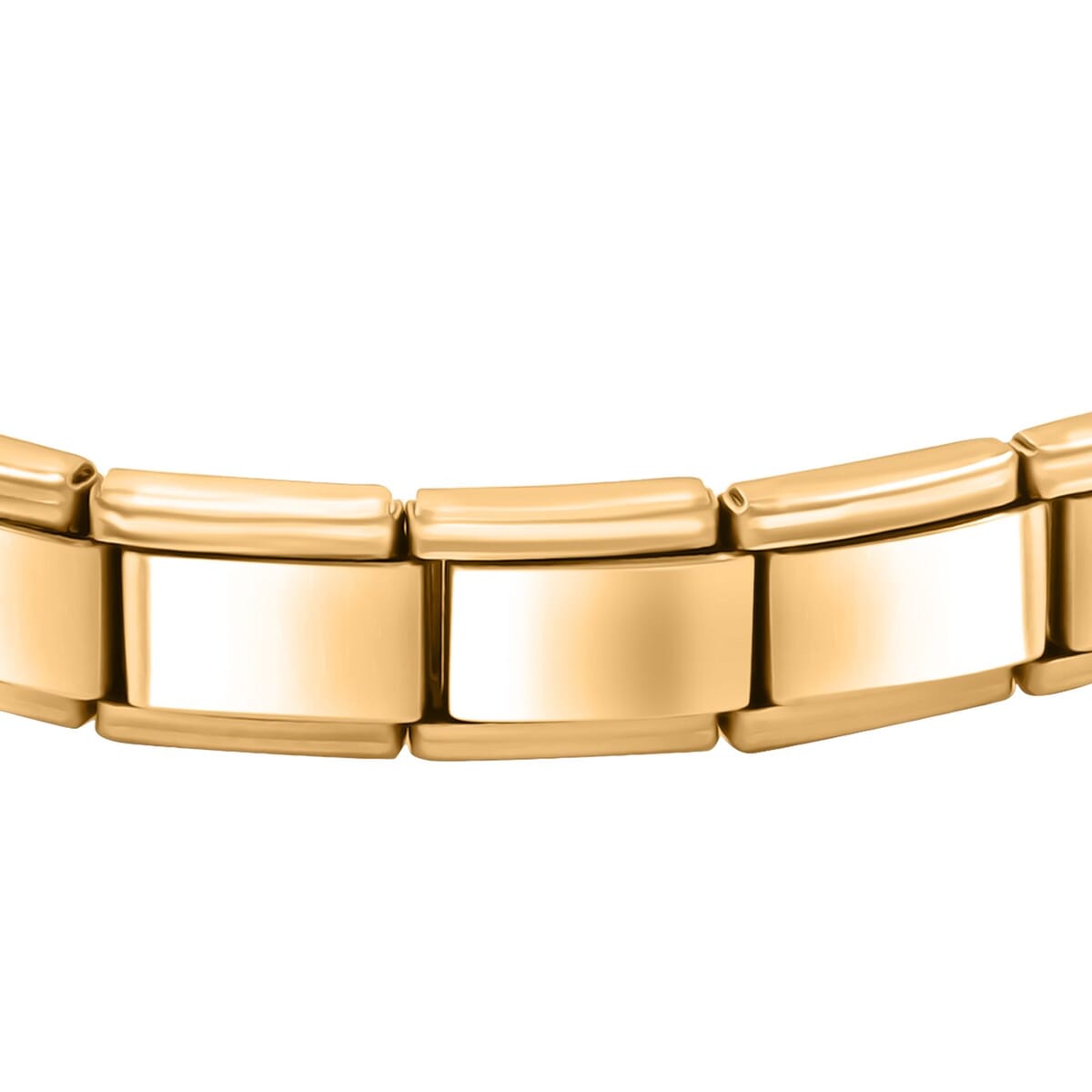 Link Chain Bracelet in ION Plated YG Stainless Steel (7.5-8.0In) image number 3