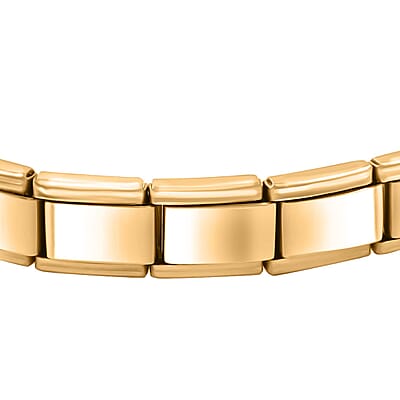 Link Chain Bracelet in ION Plated YG Stainless Steel (7.5-8.0In)