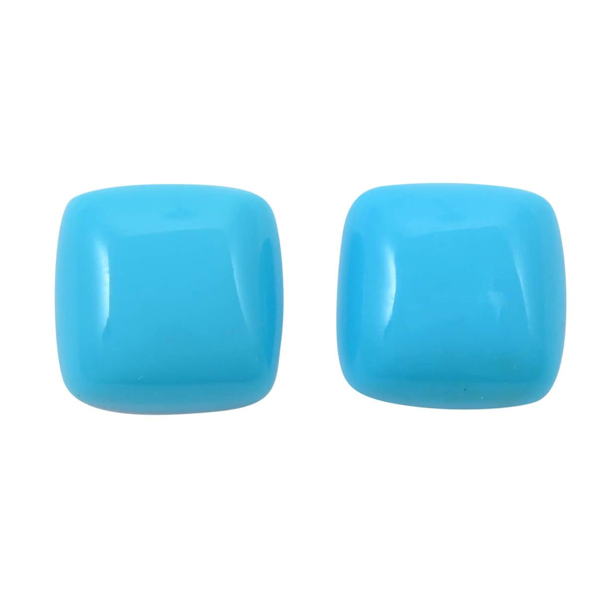 AAAA Sleeping Beauty Turquoise Set of 2 (Cush 8 mm) 3.80 ctw image number 0