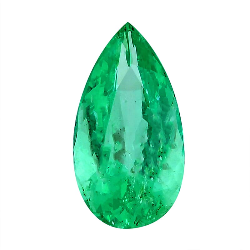 Certified and Appraised AAAA Boyaca Colombian Emerald (Pear Free Size) 5.00 ctw