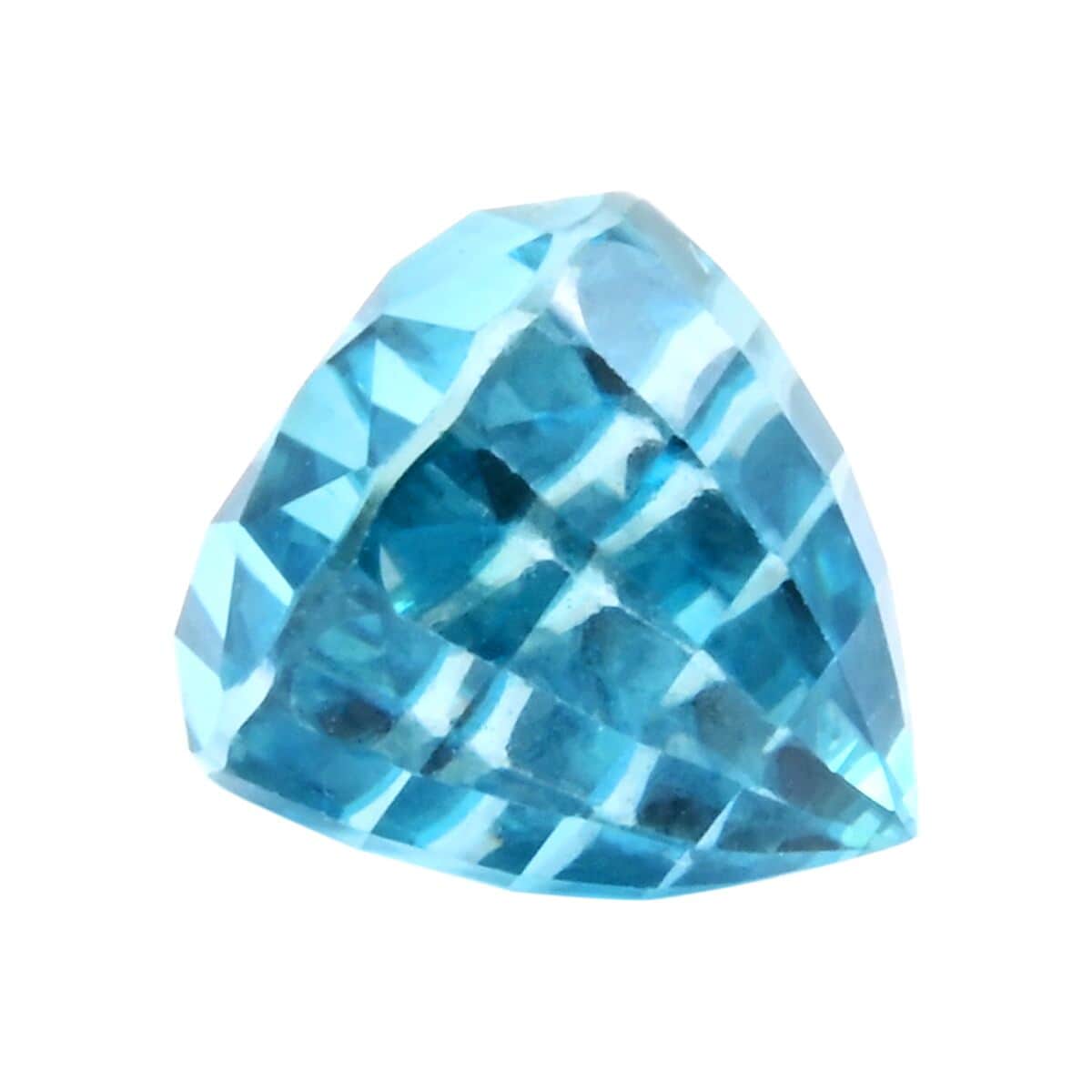 AAAA Blue Zircon (Pear Free Size) 4.50 ctw image number 1