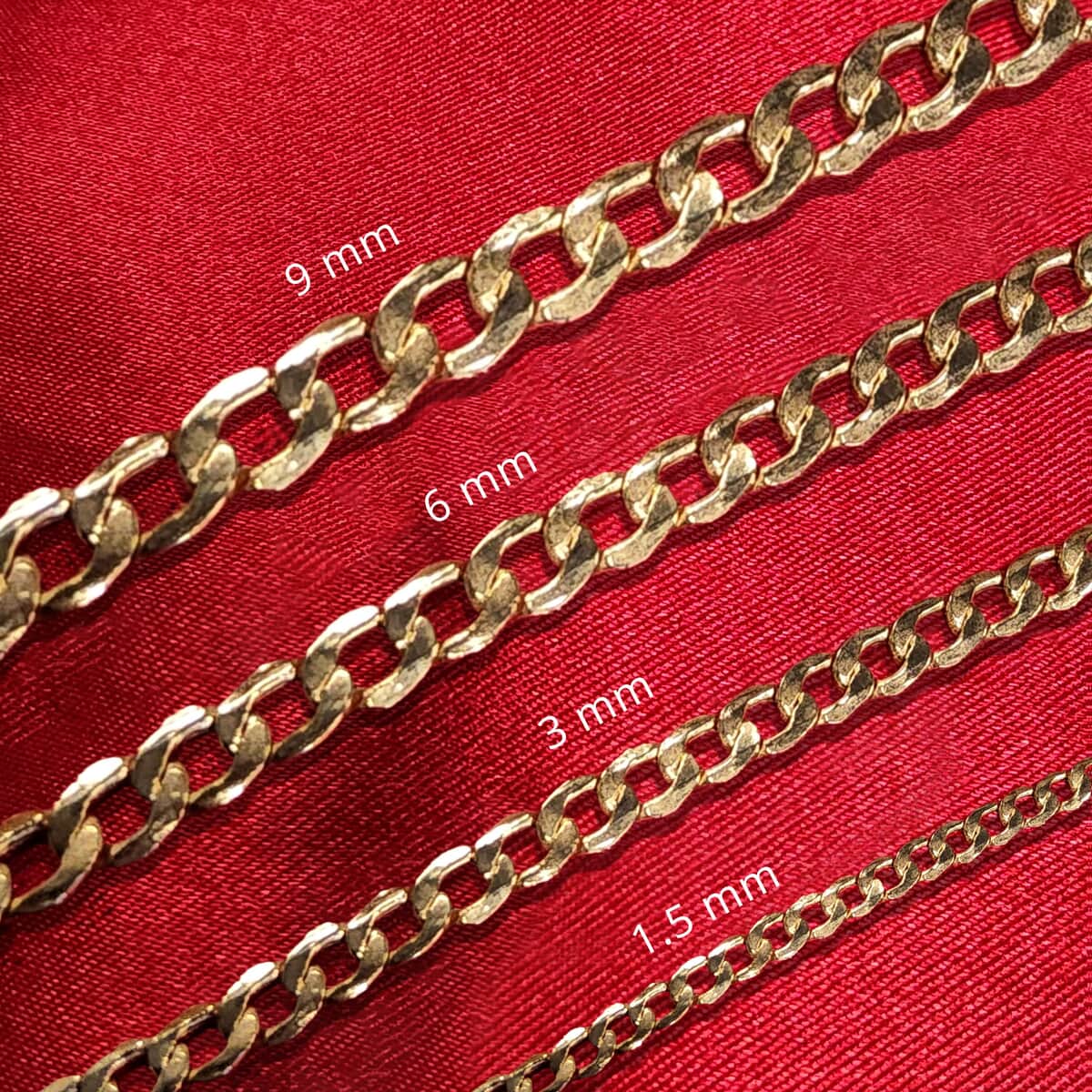 2.2mm Curb Chain Necklace in 10K Yellow Gold 1.40 Grams 18 Inches image number 4