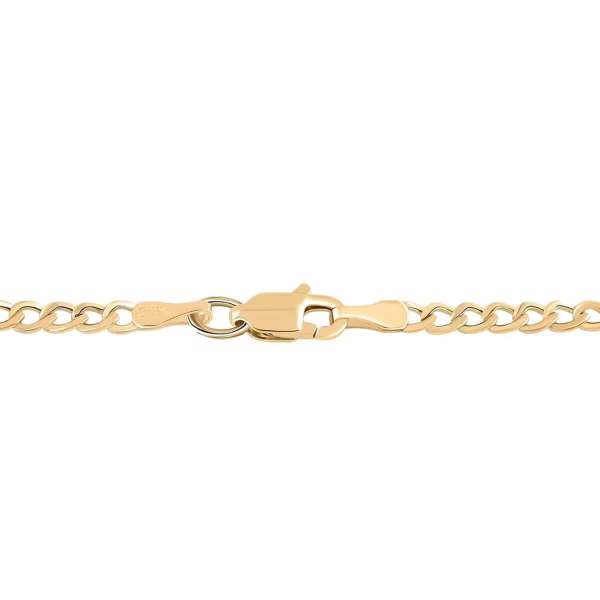 2.2mm Curb Chain Necklace in 10K Yellow Gold 1.40 Grams 18 Inches image number 8