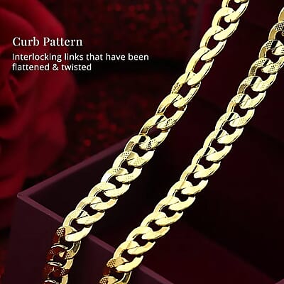 2.2mm Curb Chain Necklace in 10K Yellow Gold 1.48 Grams 20 Inches