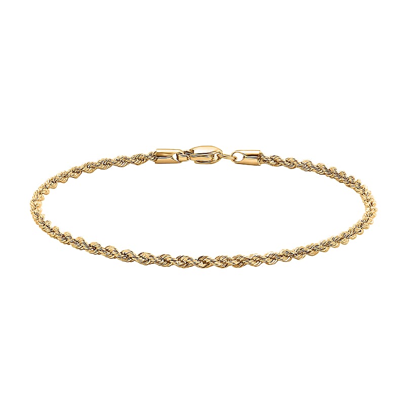 Rope Chain Bracelet in 20K Yellow Gold (6.50 In) 1.30 Grams