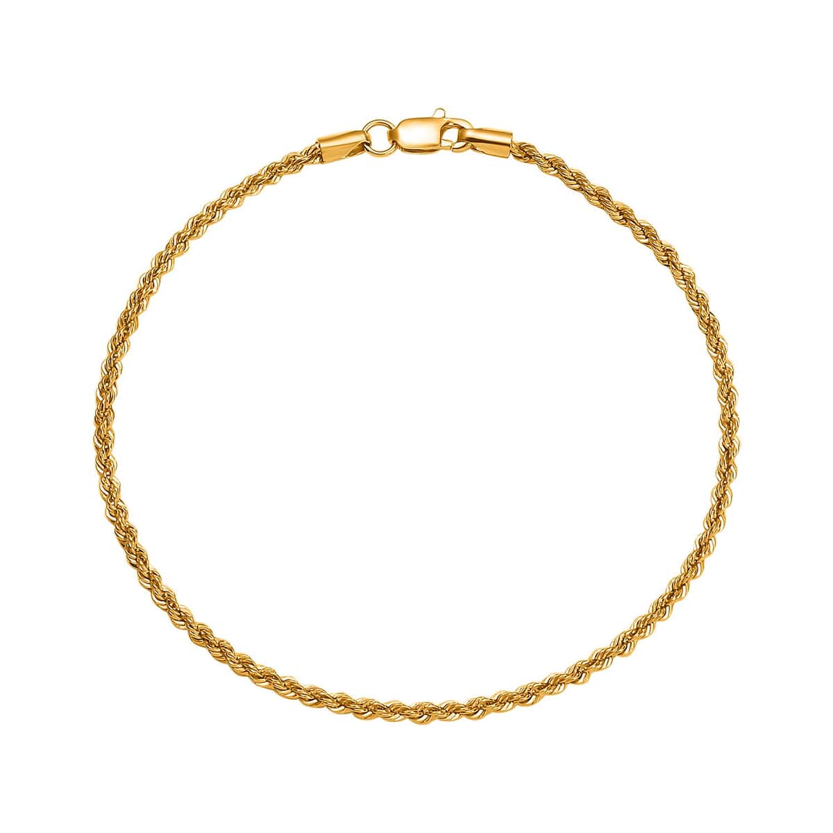 Doorbuster Rope Chain Bracelet in 20K Yellow Gold (7.25 In) 1.40 Grams image number 0