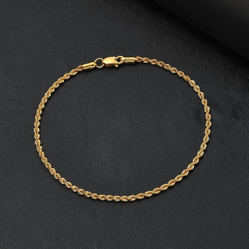 Rope Chain Bracelet in 20K Yellow Gold (7.25 In) 1.40 Grams