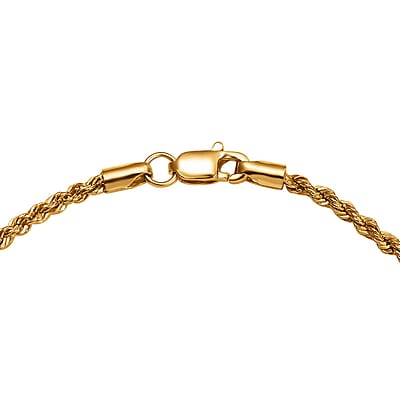 Rope Chain Bracelet in 20K Yellow Gold (7.25 In) 1.40 Grams