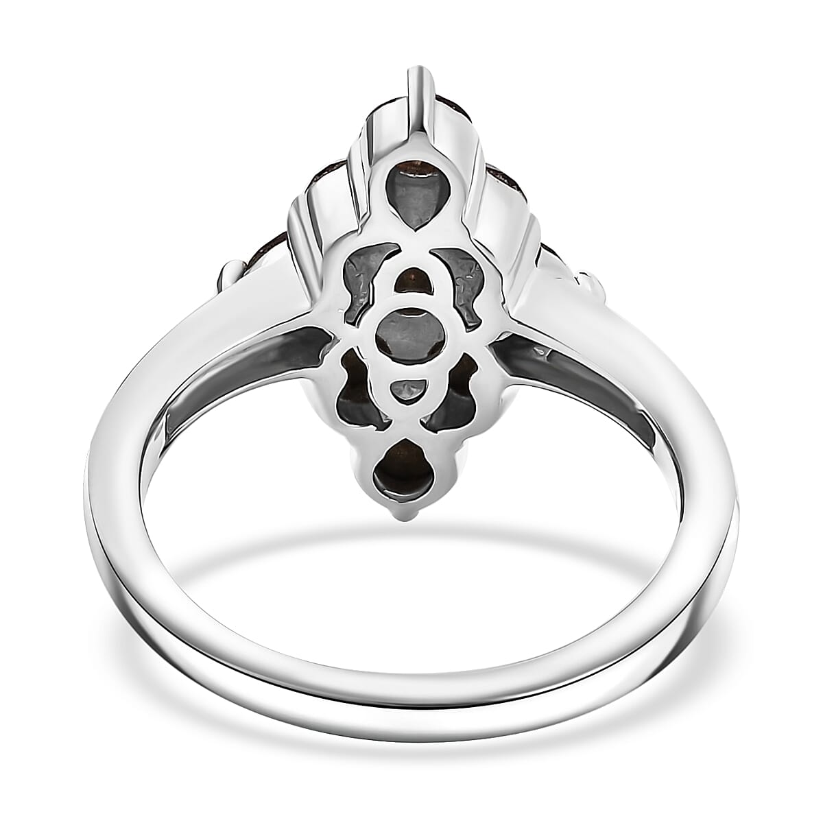J Francis Embellished with Foilback Amethyst Crystal by Swarovski Ring in Platinum Bond (Size 9.0) image number 4