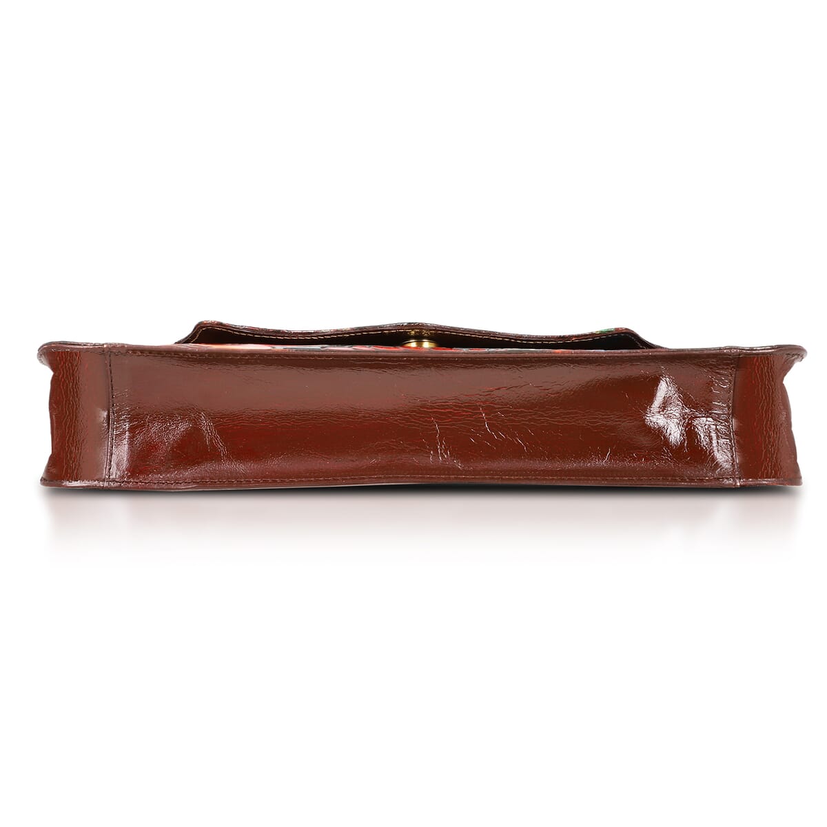Sukriti Brown Genuine Leather Hand Painted Tooled Crossbody Bag  image number 7