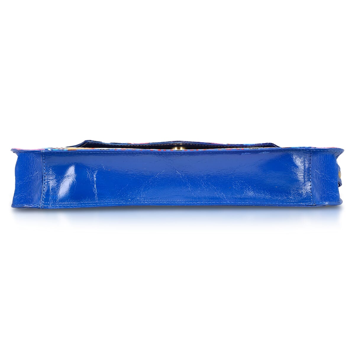 Sukriti Blue Genuine Leather Hand Painted Tooled Crossbody Bag image number 8