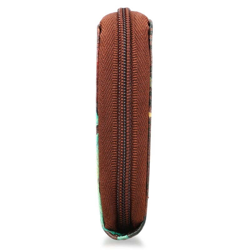 La Marey Brown RFID Protected Tooled Leather Women's Wallet