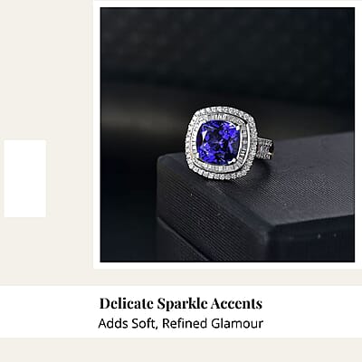 Rhapsody AAAA Tanzanite and E-F VS Diamond 6.38 ctw Ring in 950 Platinum (Size 6.0) 10.25 Grams