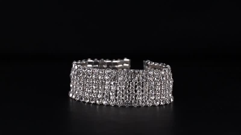 One Time Only Austrian Crystal Bracelet in Silvertone (7.50 In)
