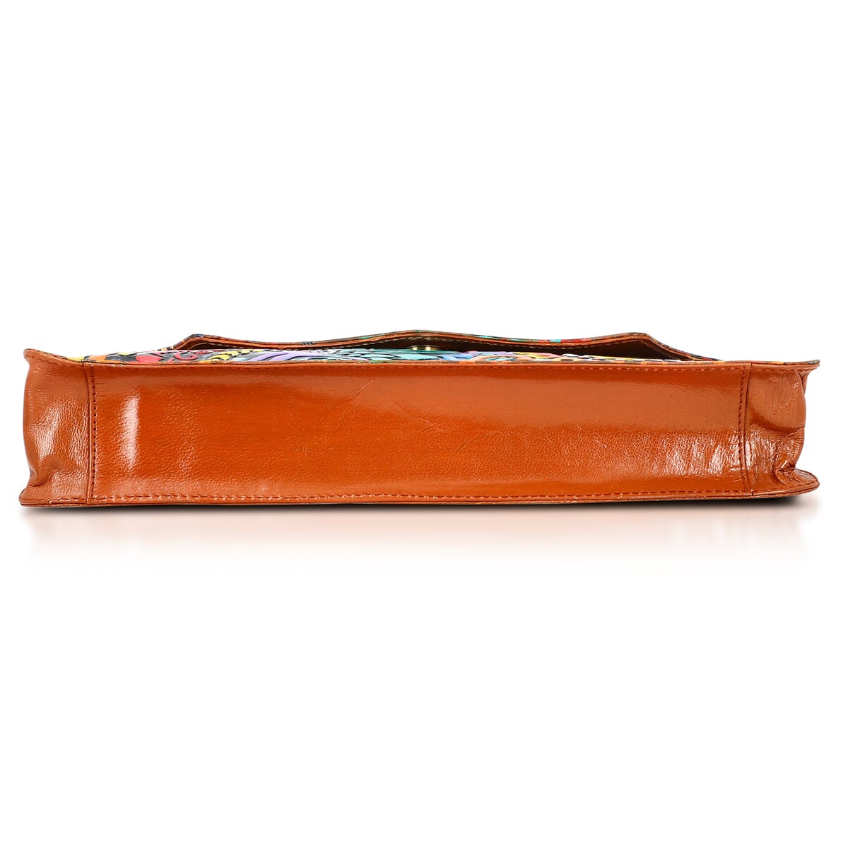 Sukriti Tan Genuine Leather Hand Painted Tooled Crossbody Bag  image number 7