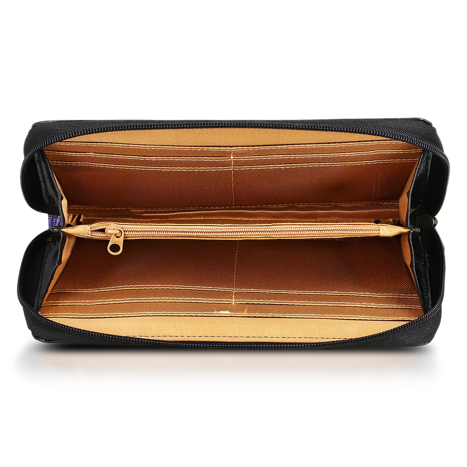 La Marey Black RFID Protected Tooled Leather Women's Wallet