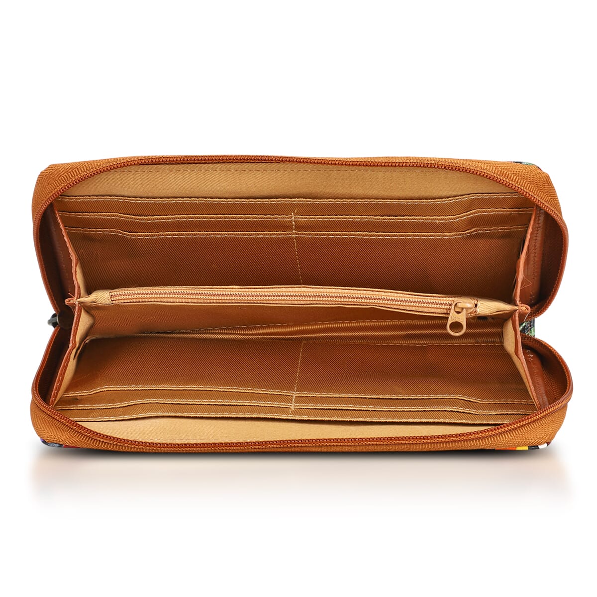 Sukriti Tan RFID Protected Tooled Leather Women's Wallet image number 9