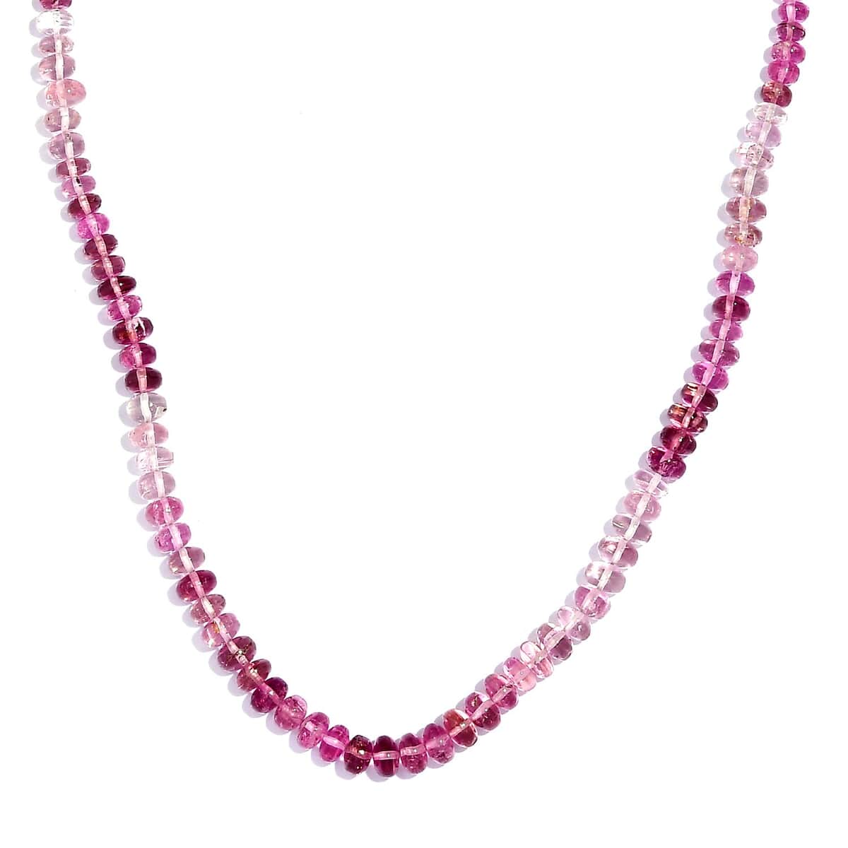 Pink Tourmaline 90.00 ctw Beaded Necklace in 18K Yellow Gold Over Sterling Silver 18-20 Inches image number 0