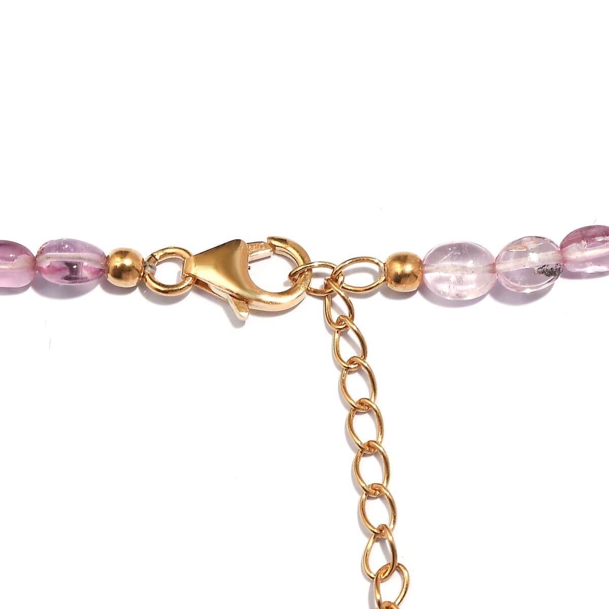 Pink Tourmaline 65.00 ctw Beaded Necklace in 18K Yellow Gold Over Sterling Silver 18-20 Inches image number 4