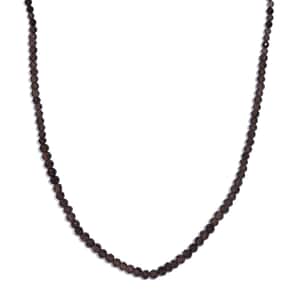 Brazilian Smoky Quartz 40.00 ctw Beaded Necklace in Stainless Steel 18 Inches