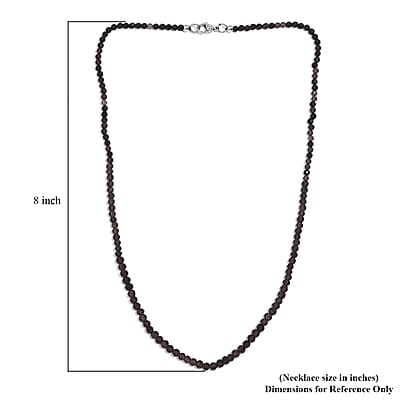 Brazilian Smoky Quartz 40.00 ctw Beaded Necklace in Stainless Steel 18 Inches