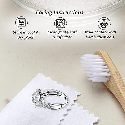 Luxuriant Lab Grown Diamond G-H SI 1.00 ctw Heart Ring in Platinum Over Sterling Silver (Size 10.0)