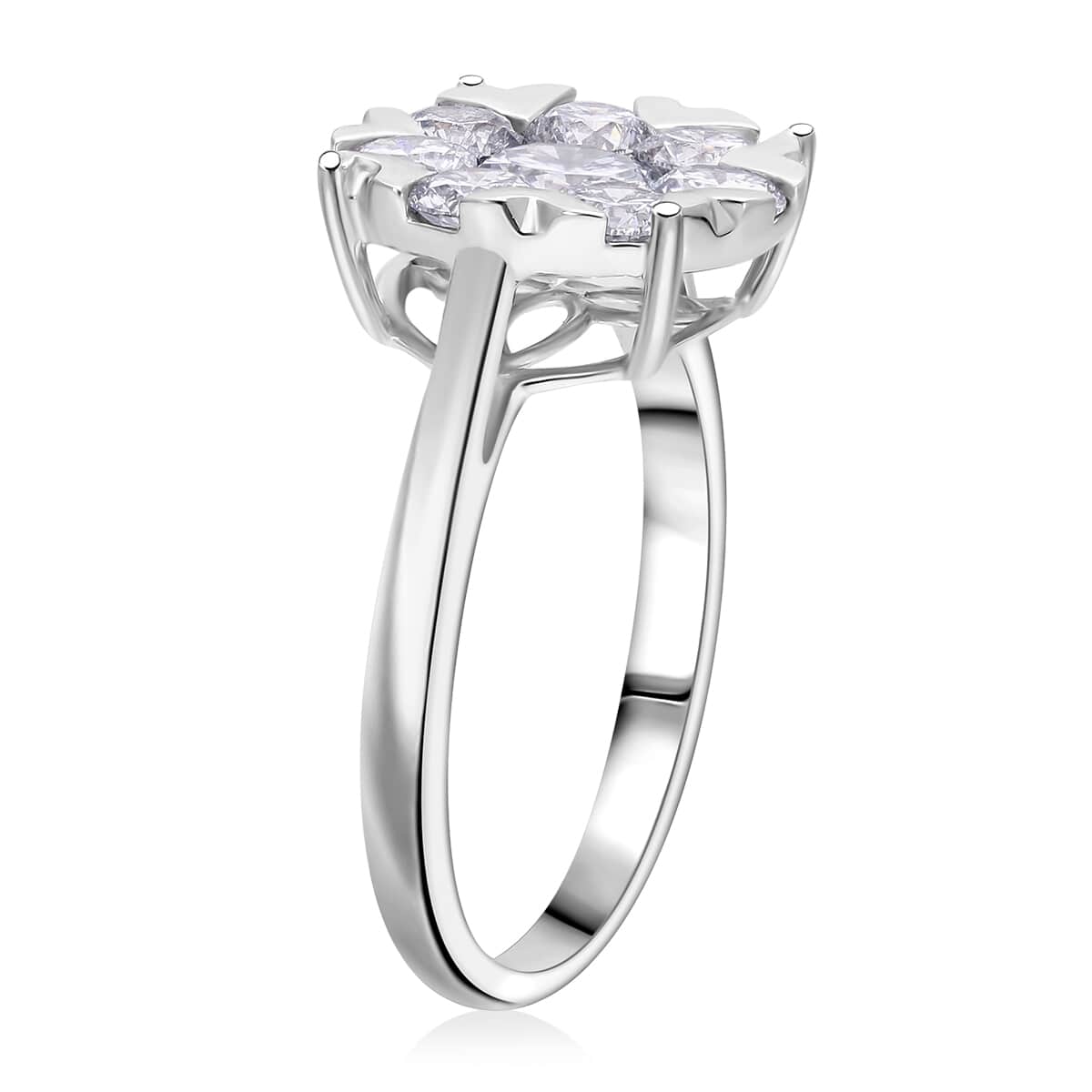 Luxuriant Lab Grown Diamond G-H SI 2.00 ctw Ring in Platinum Over Sterling Silver (Size 10.0) image number 2