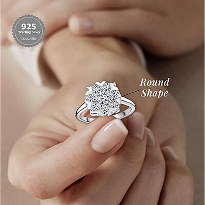 Luxuriant Lab Grown Diamond G-H SI 2.00 ctw Ring in Platinum Over Sterling Silver (Size 10.0)
