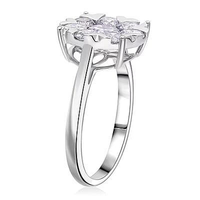 Luxuriant Lab Grown Diamond G-H SI 2.00 ctw Ring in Platinum Over Sterling Silver (Size 10.0)