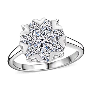 Luxuriant Lab Grown Diamond G-H SI 2.00 ctw Ring in Platinum Over Sterling Silver (Size 9.0)