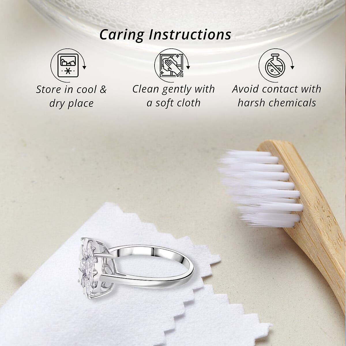 Luxuriant Lab Grown Diamond G-H SI 2.00 ctw Ring in Platinum Over Sterling Silver (Size 9.0) image number 6