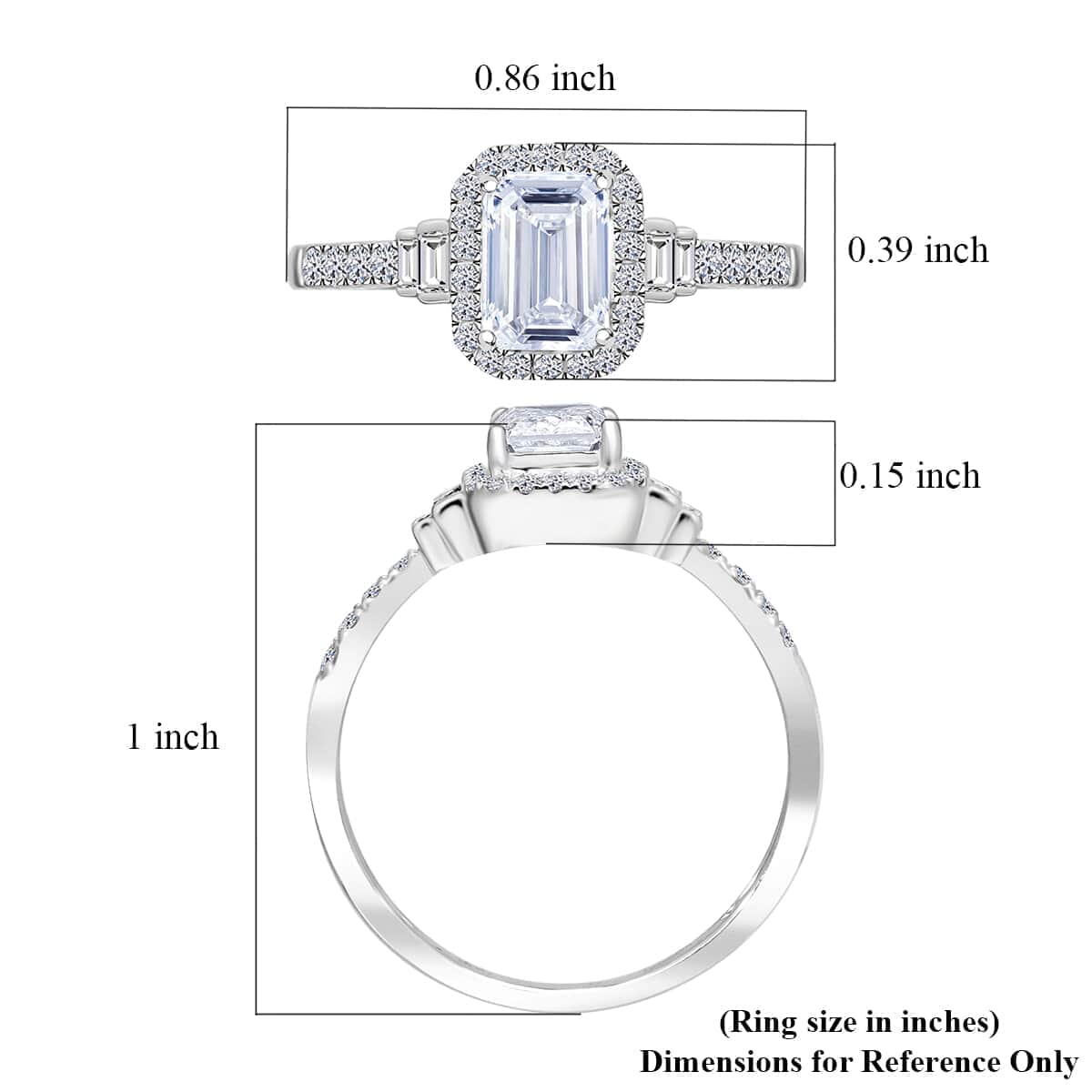 IGI Certified Luxuriant Lab Grown Diamond E-F VS 1.30 ctw Ring in 10K White Gold (Size 10.0) image number 4