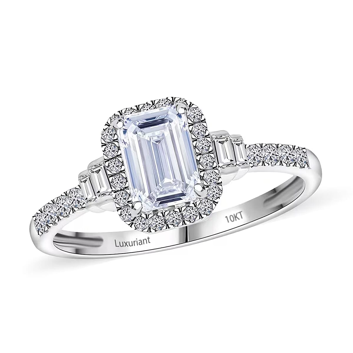 Luxuriant Lab Grown Diamond E-F VS 1.30 ctw Ring in 10K White Gold (Size 11.0) (Del. In 10-12 Days) image number 0