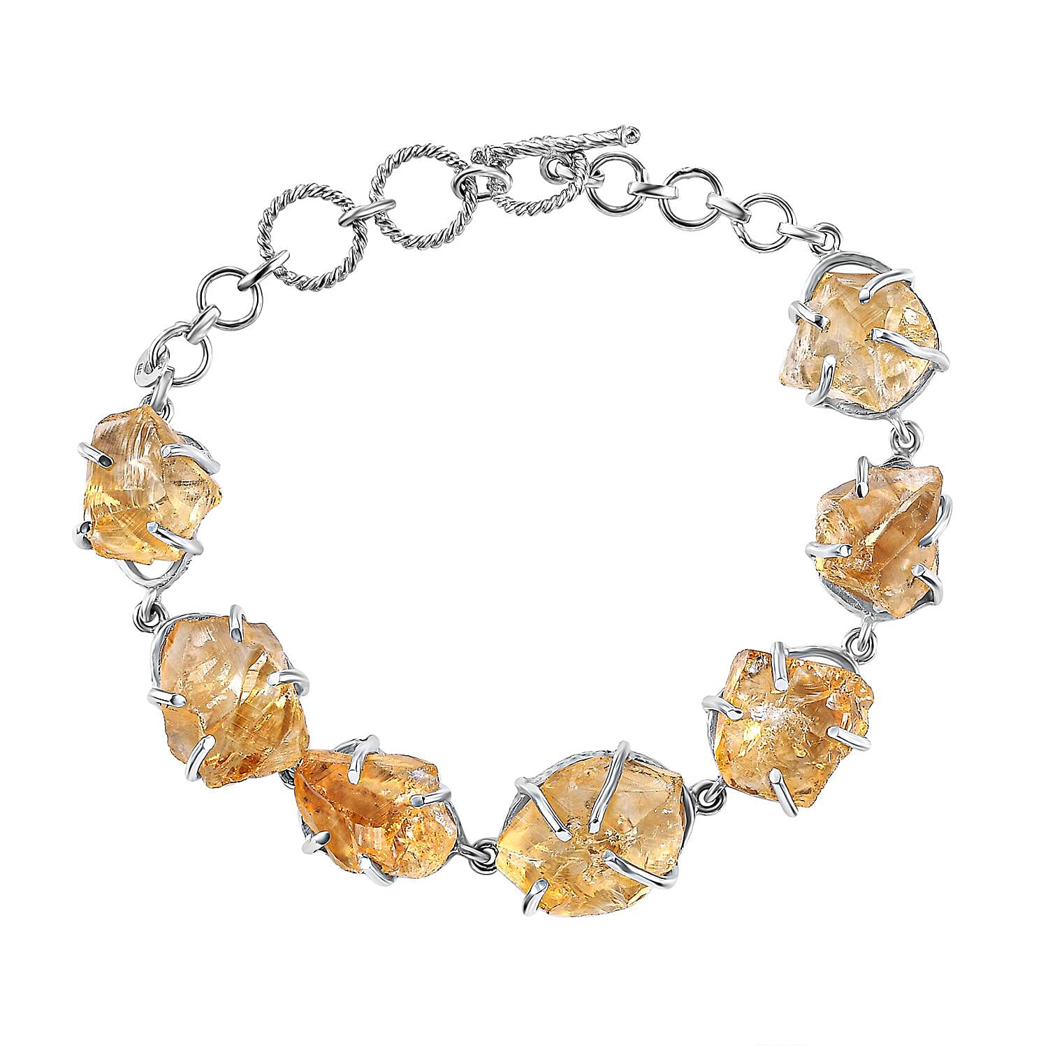 Karis Brazilian Citrine 72.55 ctw Bracelet in Platinum Bond (7.25 In)