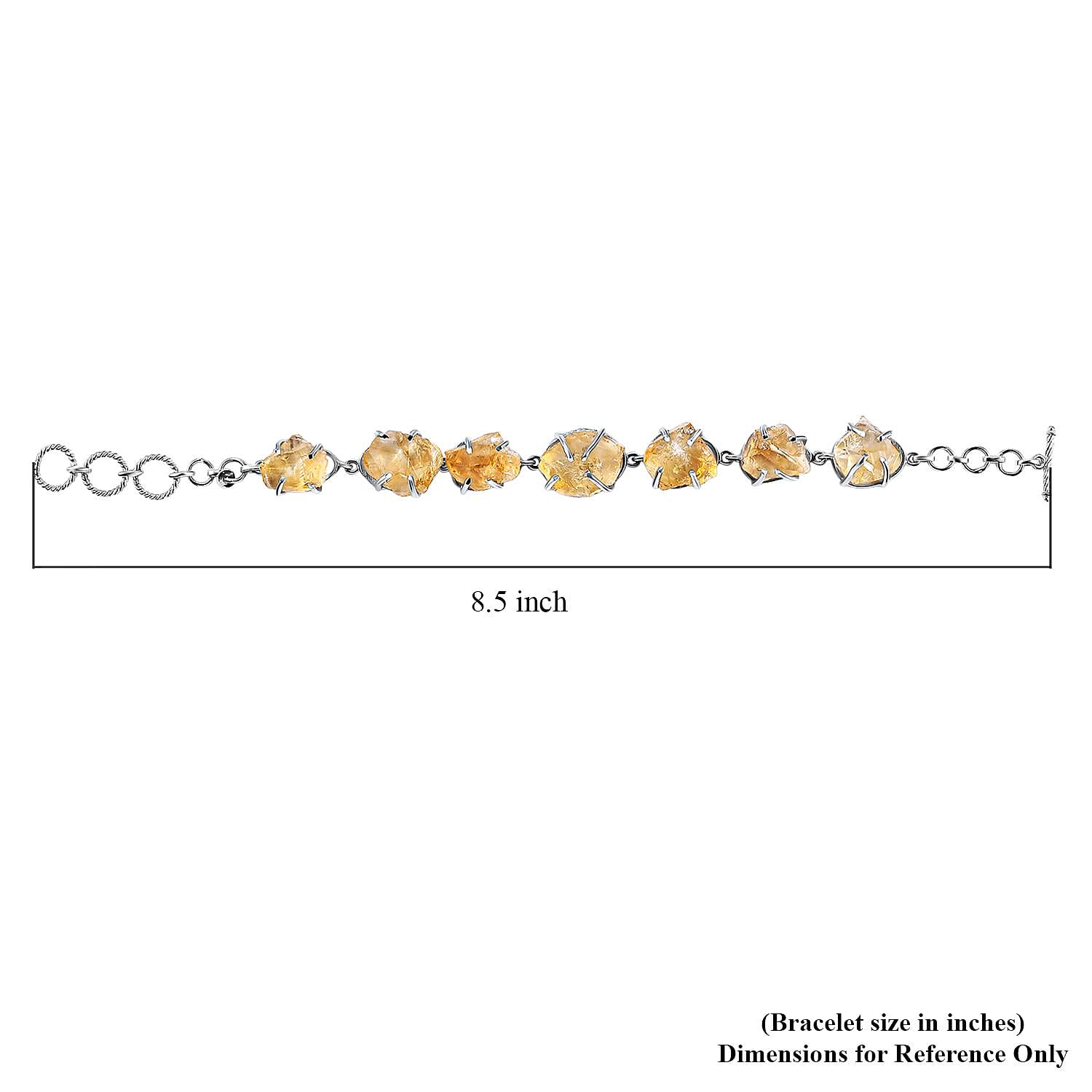 Karis Brazilian Citrine 72.55 ctw Bracelet in Platinum Bond (7.25 In)
