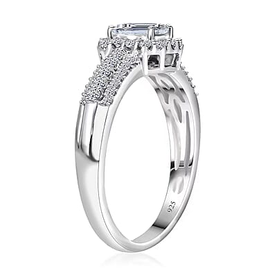 Luxuriant Lab Grown Diamond G-H SI 1.00 ctw Ring in Platinum Over Sterling Silver (Size 10.0)