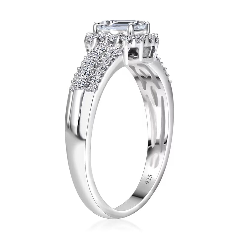 Luxuriant Lab Grown Diamond G-H SI 1.00 ctw Ring in Platinum Over Sterling Silver (Size 10.0)