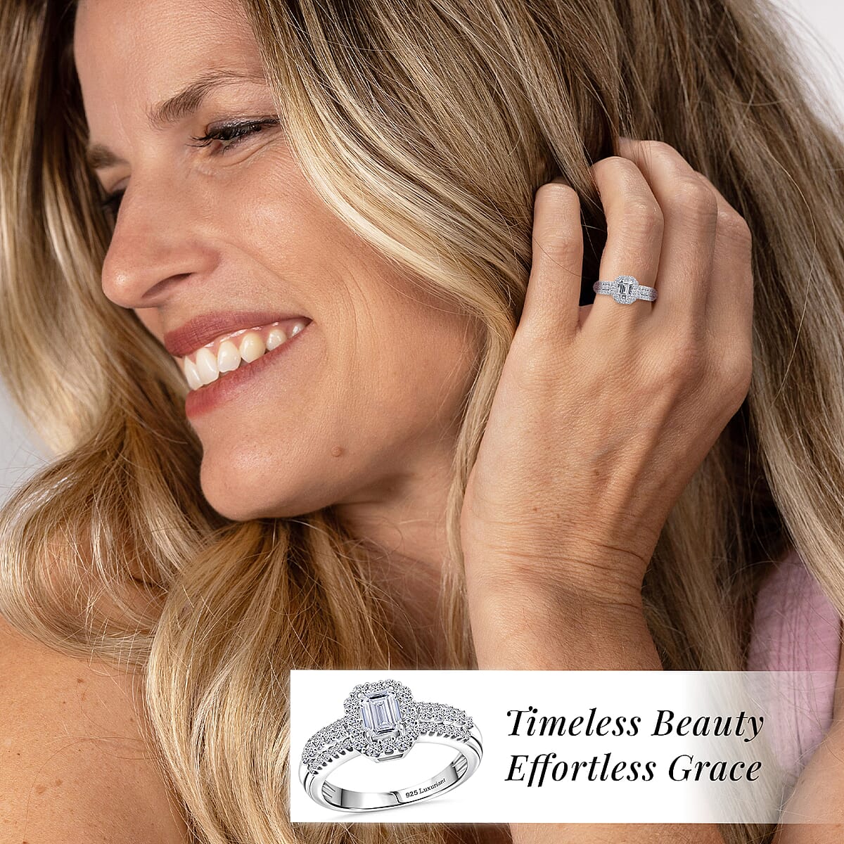 Luxuriant Lab Grown Diamond G-H SI 1.00 ctw Ring in Platinum Over Sterling Silver (Size 9.0) image number 1