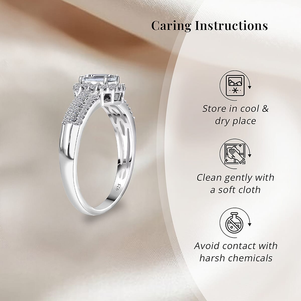 Luxuriant Lab Grown Diamond G-H SI 1.00 ctw Ring in Platinum Over Sterling Silver (Size 9.0) image number 6