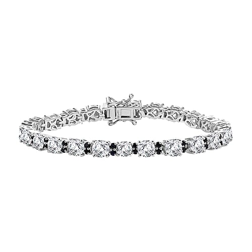 Moissanite & Blue Sapphire / 7.25 Inches - Product card gallery slide 1 (9432515576063)