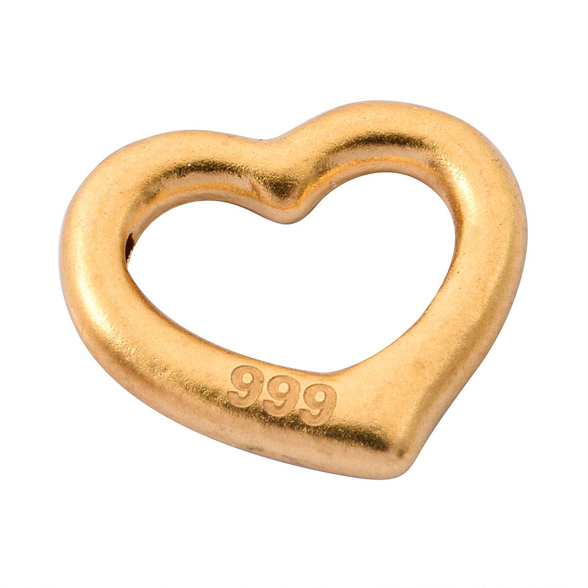 Heart Pendant in 24K Yellow Gold 0.70 Grams image number 5