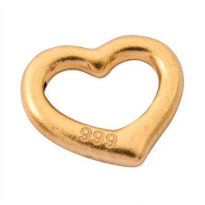 Heart Pendant in 24K Yellow Gold 0.70 Grams
